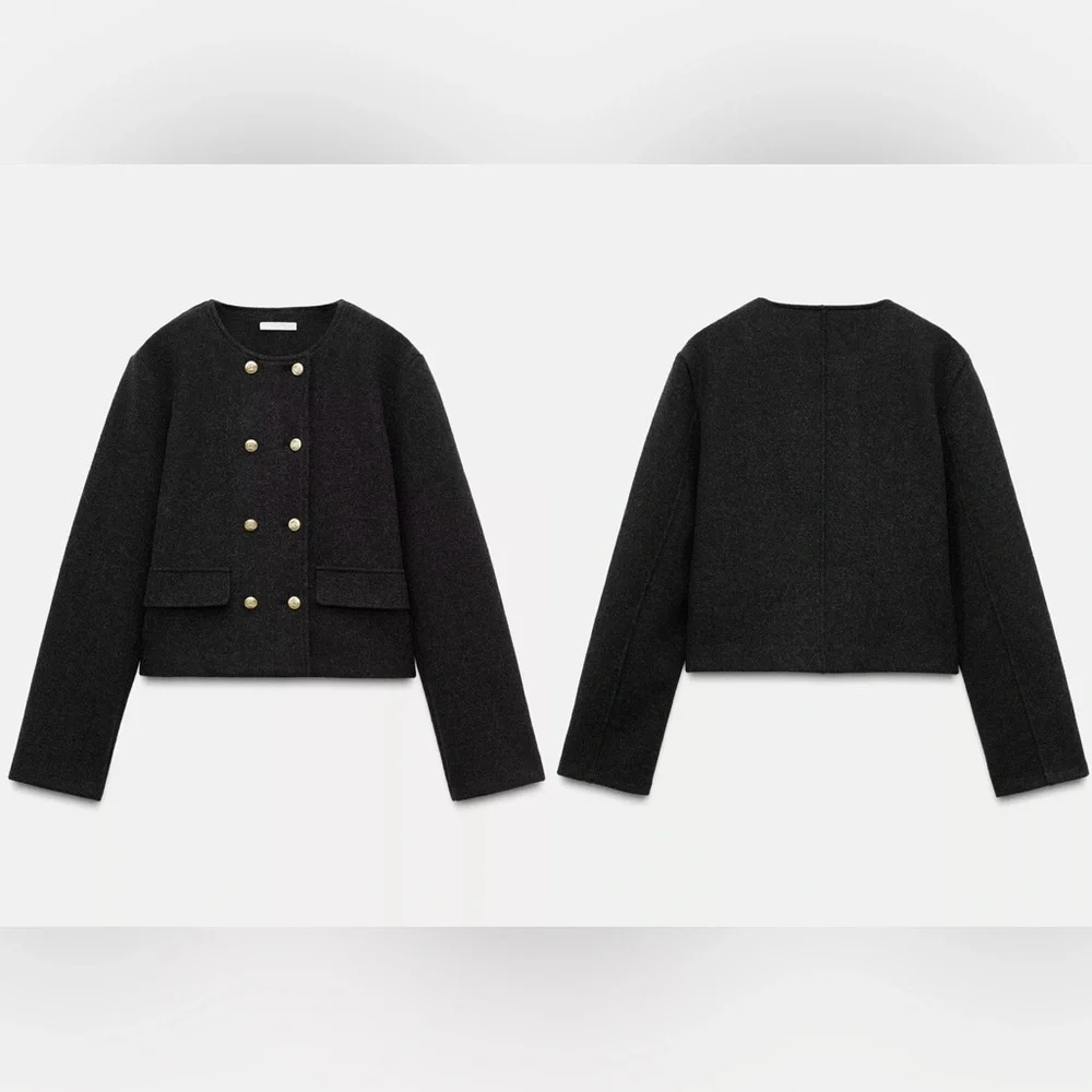 💫NWT Zara Gold Button Jacket 💫 - Picture 10 of 14